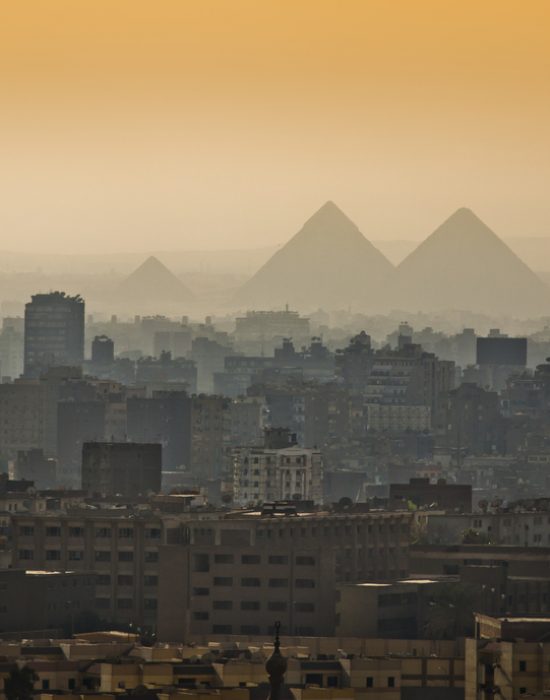 Pyramids,In,The,Mist,,Cairo,,Egypt.,Largest,City,In,Africa.